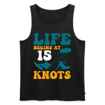 Kitesurfing Gift Kiteboarding Kitesurfer Gesche - Men's Premium Organic Tank Top - black - Front - Michal (187cm)