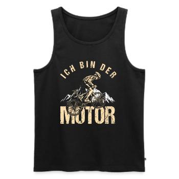 Ich Bin Der Motor Fahrrad Ohne Akku - Männer Premium Bio Tank Top - Schwarz - Vorne - Michal (187cm)