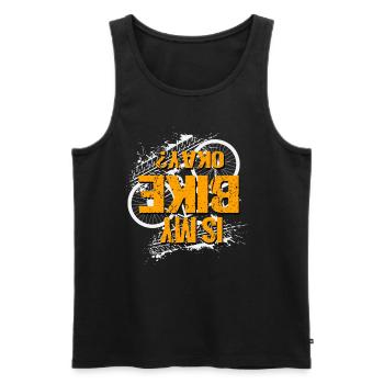 Is My Bike Okay BMX Bicycle - Men's Premium Organic Tank Top - black - Front - Michal (187cm)