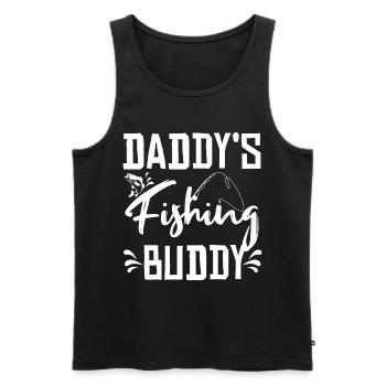 Daddy’s fishing buddy fils fille enfant - Débardeur bio Premium Homme - noir - Devant - Michal (187cm)