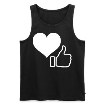 Like me - Männer Premium Bio Tank Top - Schwarz - Vorne - AI Model Male 178 light (178cm)