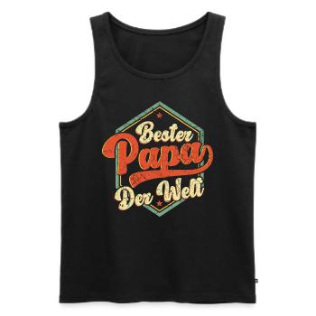 Bester Papa Der Welt Bester Papa - Männer Premium Bio Tank Top - Schwarz - Vorne - AI Model Male 178 light (178cm)