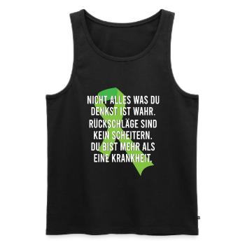 Depression Bewusstsein Spruch Für Psychologen - Männer Premium Bio Tank Top - Schwarz - Vorne - Michal (187cm)