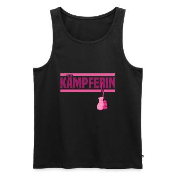 Brustkrebs Bewusstsein Kämpferin Mutter - Männer Premium Bio Tank Top - Schwarz - Vorne - AI Model Male 178 light (178cm)
