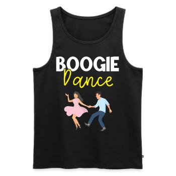 Boogie Woogie Dancer Dancing Paartanz Vintage - Männer Premium Bio Tank Top - Schwarz - Vorne - AI Model Male 178 light (178cm)