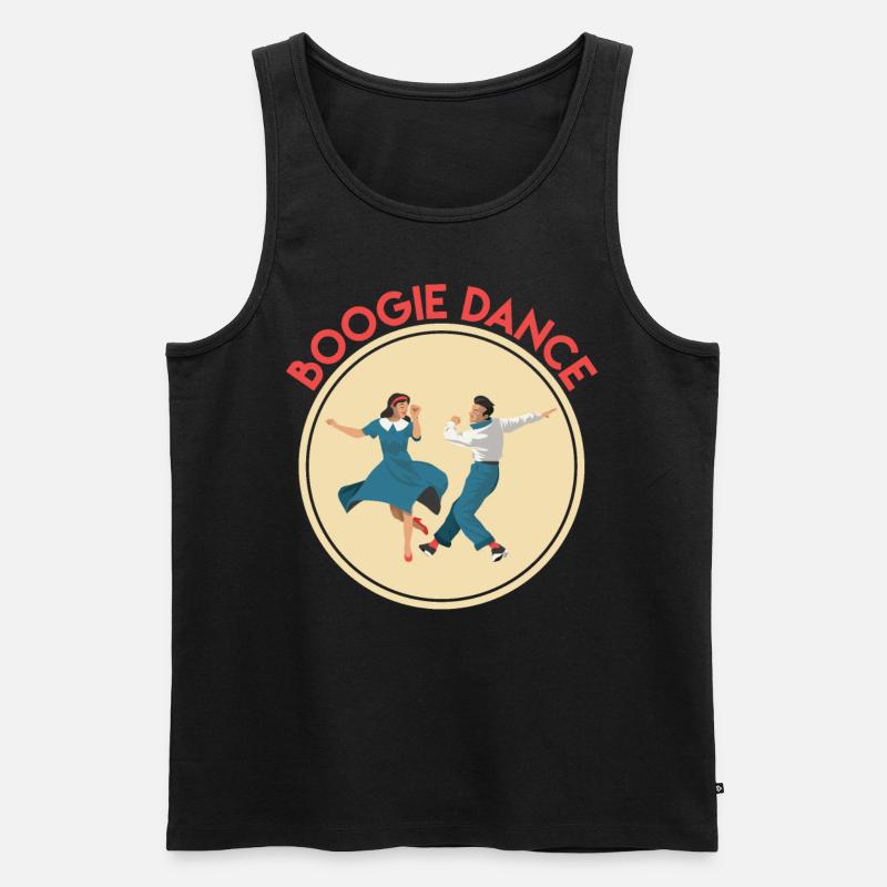 Boogie Woogie Dancer Dancing Decoupe Vintage - Débardeur bio Premium Homme - noir