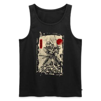 Samurai Warrior Japanese Manga Anime Gift - Men's Premium Organic Tank Top - black - Front - AI Model Male 178 light (178cm)