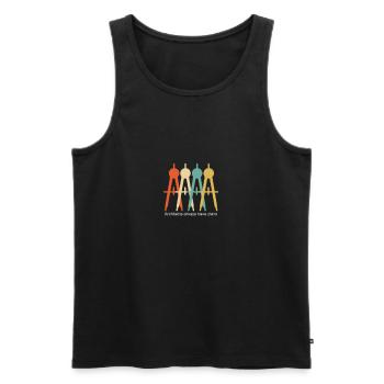 Architekten haben immer Pläne retro vintage - Männer Premium Bio Tank Top - Schwarz - Vorne - AI Model Male 178 light (178cm)