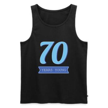 70 ans cadeau pour les grands-parents 70 ans - Débardeur bio Premium Homme - noir - Devant - Michal (187cm)