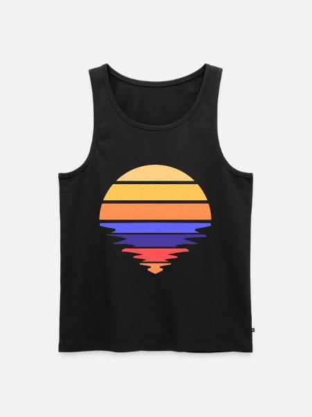 SUNSET I Rainbow - Men's Premium Organic Tank Top - black