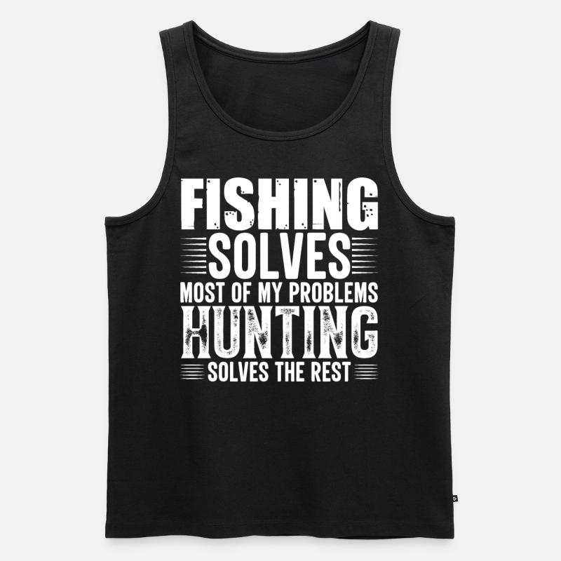 Fischen Jagd - Männer Premium Bio Tank Top - Schwarz