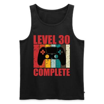 Gaming Gaming 30 Birthday Level 30 Complete - Men's Premium Organic Tank Top - black - Front - AI Model Male 178 light (178cm)