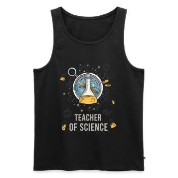 Sciences naturelles Chimie Biologie Phsysik Professeur - Débardeur bio Premium Homme - noir - Devant - AI Model Male 178 light (178cm)