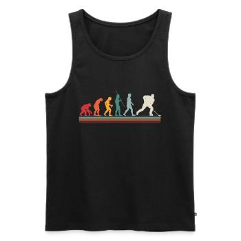 Evolution Eishockey Hockey Sport Retro Geschenk - Männer Premium Bio Tank Top - Schwarz - Vorne - AI Model Male 178 light (178cm)