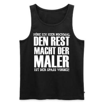 Den Rest Macht Der Maler Arbeit Anstreicher - Männer Premium Bio Tank Top - Schwarz - Vorne - AI Model Male 178 light (178cm)
