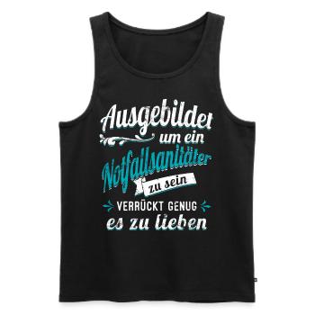 Notfallsanitäter Auszubildender Rettungsdienst - Männer Premium Bio Tank Top - Schwarz - Vorne - AI Model Male 178 light (178cm)