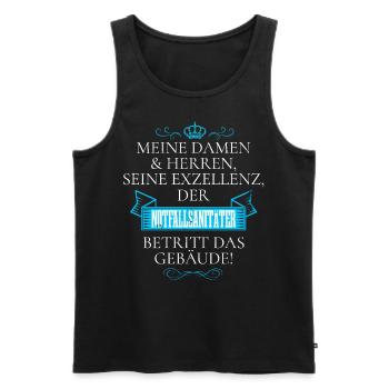 Der Notfallsanitäter - Männer Premium Bio Tank Top - Schwarz - Vorne - AI Model Male 178 light (178cm)