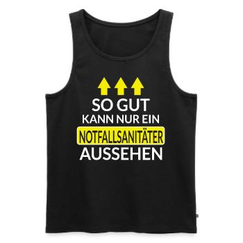 So Gut Kann Nur Ein Notfallsanitäter Aussehen - Männer Premium Bio Tank Top - Schwarz - Vorne - Michal (187cm)