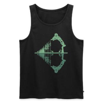 Bogenschütze Bogenschießen Bogensport Vintage - Männer Premium Bio Tank Top - Schwarz - Vorne - Michal (187cm)