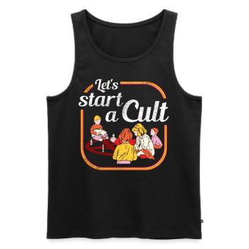 Lets start a Cult - Summon Demons Pentagramm Kind - Männer Premium Bio Tank Top - Schwarz - Vorne - Michal (187cm)