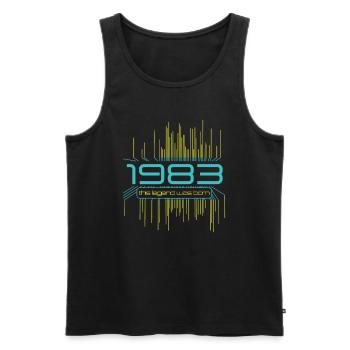 1983 Geburtstag Geschenkidee - Männer Premium Bio Tank Top - Schwarz - Vorne - AI Model Male 178 light (178cm)