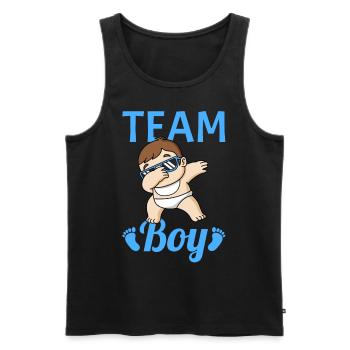 Team Boy Gender Reveal - Men's Premium Organic Tank Top - black - Front - AI Model Male 178 light (178cm)