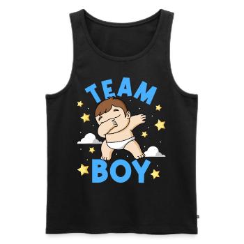 Team Boy Gender Reveal - Men's Premium Organic Tank Top - black - Front - AI Model Male 178 light (178cm)