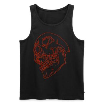 Totenkopf Schädel Skull Goth Halloween Heavy Metal - Débardeur bio Premium Homme - noir - Devant - Michal (187cm)
