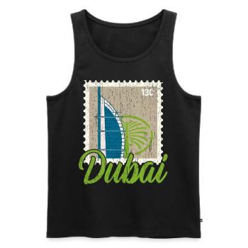 Dubaï Émirats arabes unis The Palm - Débardeur bio Premium Homme - noir - Devant - Michal (187cm)