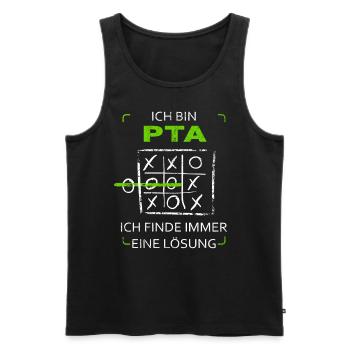 Ich bin PTA Drei Gewinnt Lustig Witzig - Männer Premium Bio Tank Top - Schwarz - Vorne - AI Model Male 178 light (178cm)