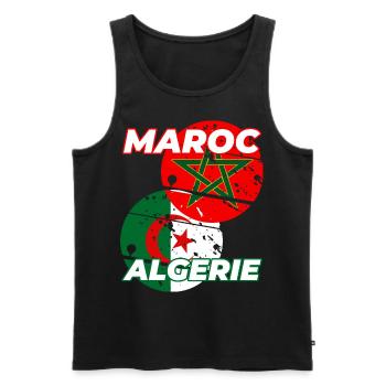 Marokko Algerien - Männer Premium Bio Tank Top - Schwarz - Vorne - AI Model Male 178 light (178cm)
