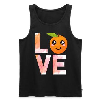 Love Orange LOVE Orange Agrumes - Débardeur bio Premium Homme - noir - Devant - Michal (187cm)