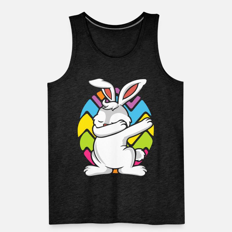 Easter Easter DABBING EASTERBUNNY Easter Egg Men's Premium Organic Tank Top