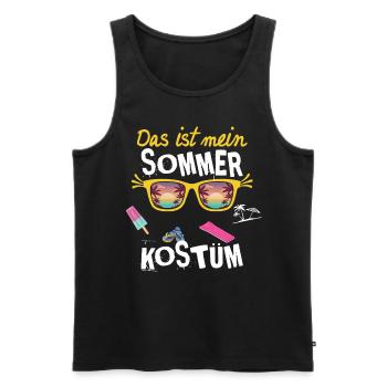 Das ist mein Sommer Kostüm Sommerurlaub Ferien - Männer Premium Bio Tank Top - Schwarz - Vorne - Michal (187cm)