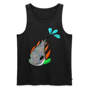 Freedom - Männer Premium Bio Tank Top - Schwarz - Vorne - AI Model Male 178 light (178cm)