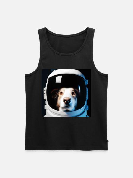 Chien dans l’espace - Débardeur bio Premium Homme - noir