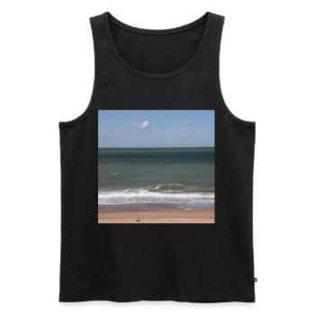 Meer Urlaub am Strand - Männer Premium Bio Tank Top - Schwarz - Vorne - Michal (187cm)