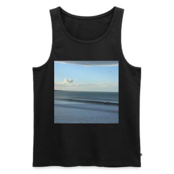 Meer Urlaub am Strand - Männer Premium Bio Tank Top - Schwarz - Vorne - Michal (187cm)
