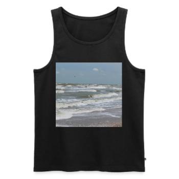 Meer Urlaub am Strand - Männer Premium Bio Tank Top - Schwarz - Vorne - Michal (187cm)