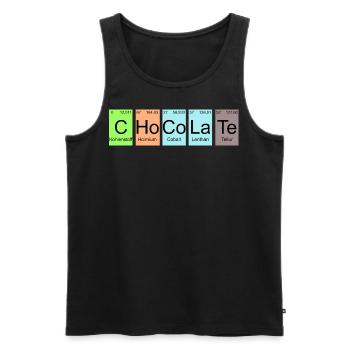 Science Periodic Table Elements chocolate nerd - Men's Premium Organic Tank Top - black - Front - AI Model Male 178 light (178cm)