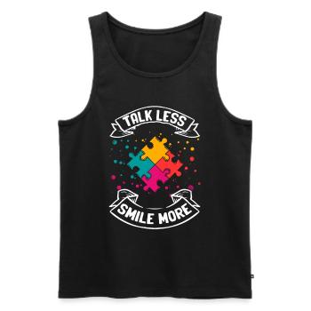 Autism - Men's Premium Organic Tank Top - black - Front - AI Model Male 178 light (178cm)