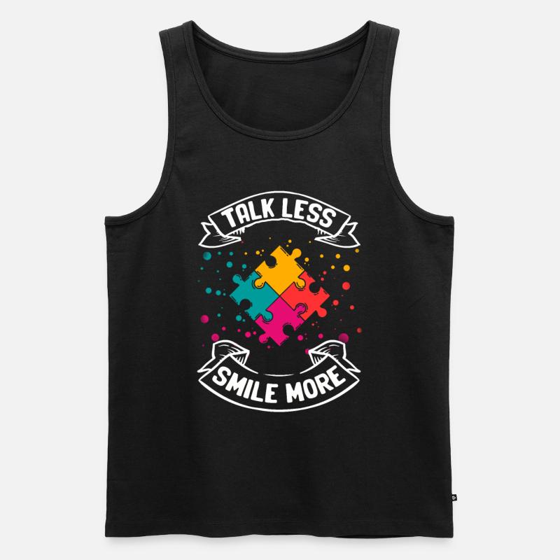 Autism - Men's Premium Organic Tank Top - black