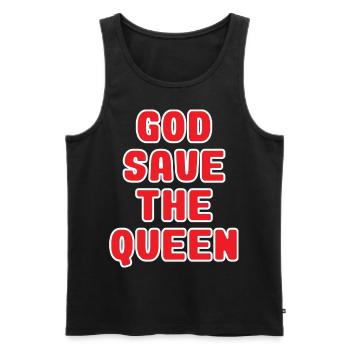 God save the queen elizabeth - Männer Premium Bio Tank Top - Schwarz - Vorne - AI Model Male 178 light (178cm)
