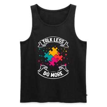 Autistic Tshirt Autimus Gift Asperger Children - Men's Premium Organic Tank Top - black - Front - AI Model Male 178 light (178cm)