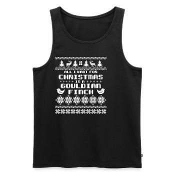 Gouldamadine Christmas Estrildidae Gouldian Finch - Männer Premium Bio Tank Top - Schwarz - Vorne - Michal (187cm)