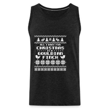 Gouldamadine Christmas Estrildidae Gouldian Finch - Männer Premium Bio Tank Top - Anthrazit - Vorne - Alexander (188cm)