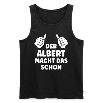 Albert Lustiger Spruch Vorname Name Albert - Männer Premium Bio Tank Top - Schwarz - Vorne - AI Model Male 178 light (178cm)