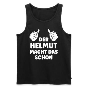 Helmut Lustiger Spruch Vorname Name Helmut - Männer Premium Bio Tank Top - Schwarz - Vorne - AI Model Male 178 light (178cm)