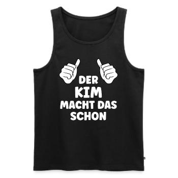 Kim Lustiger Spruch Vorname Name Kim - Männer Premium Bio Tank Top - Schwarz - Vorne - Michal (187cm)