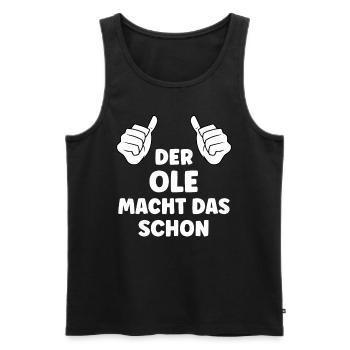 Ole Lustiger Spruch Vorname Name Ole - Männer Premium Bio Tank Top - Schwarz - Vorne - AI Model Male 178 light (178cm)